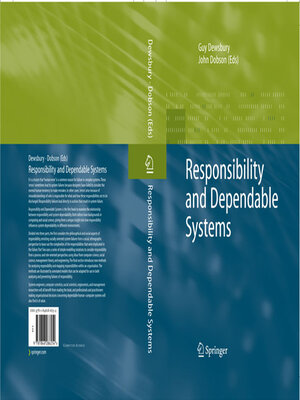 cover image of Responsibility and Dependable Systems